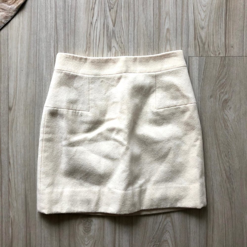 j.crew wool mini skirt